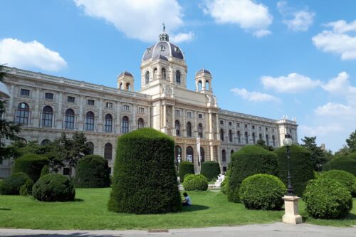 The Art History Museum in Vienna visible from the Maria-Theresien-Platz view